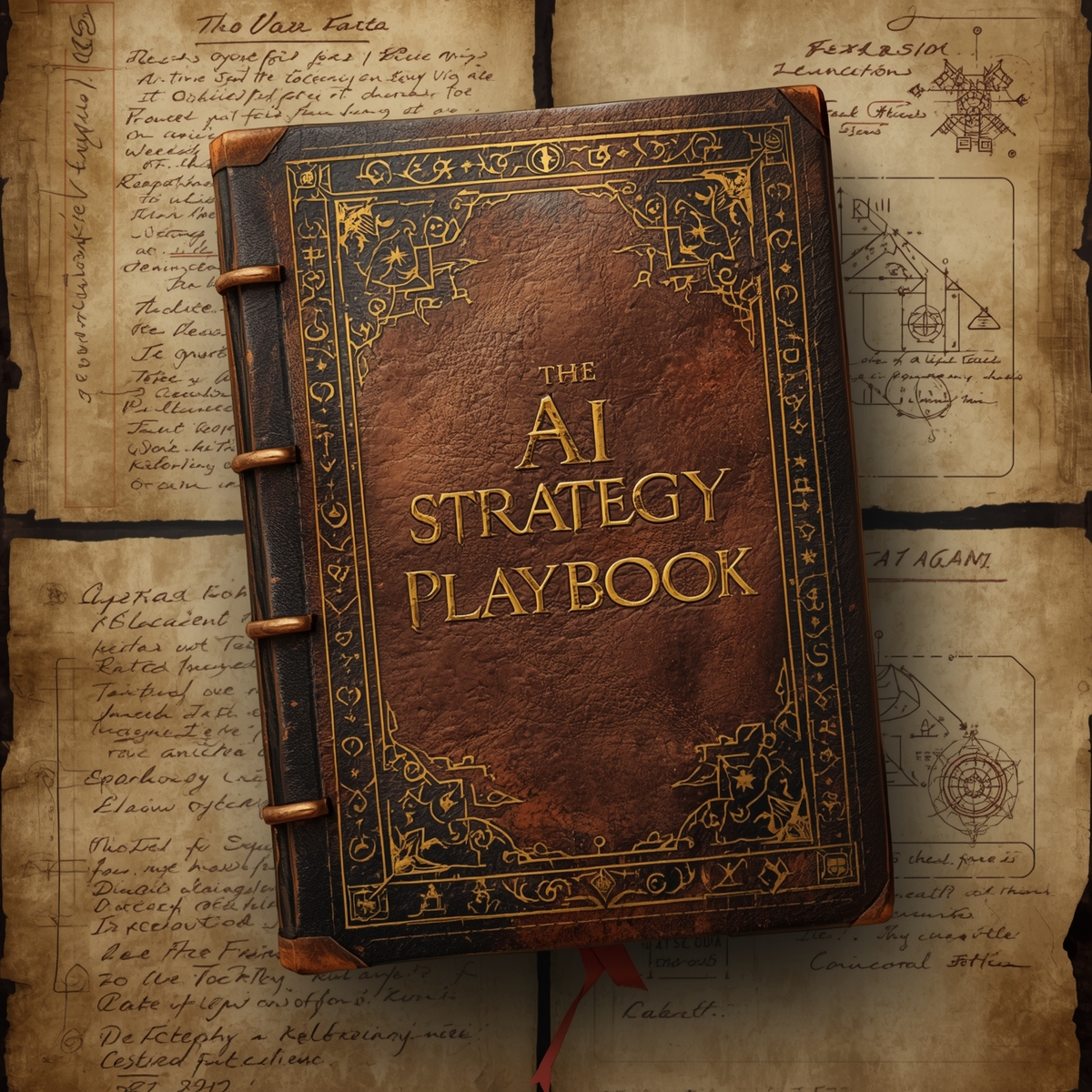 The AI Strategy Playbook cover - comprehensive guide to AI implementation, governance, and organizational transformation